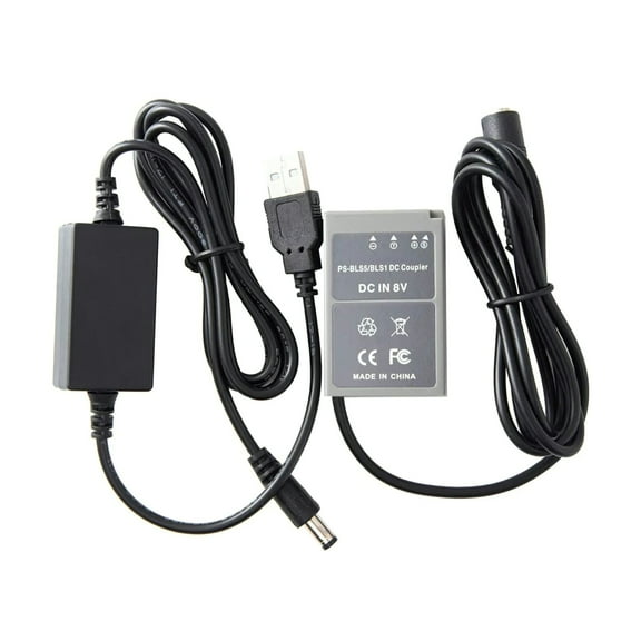 BLS1 BLS5 BLS50 DC Coupler Dummy Battery with USB Cable for Olympus E-PL9 E-M10 TAPDRA Spare Part