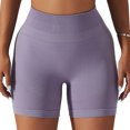 thumbnail image 2 of Pantalones cortos de Yoga para correr para mujer, pantalones cortos de entrenamiento con Control de barriga, sin costuras, de punto, cintura alta, levantamiento de glúteos, 2 of 6