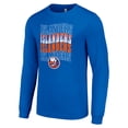 thumbnail image 2 of Men's Starter Royal New York Islanders Four Team Name Logo Long Sleeve Graphic T-Shirt, 2 of 3