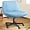 Blue, variant on YYEAN Fabric Padded Desk Chair No Wheels, Armless Wide Swivel Home Office Desk Chair,120°Rocking Mid Back Ergonomic Computer Task Vanity Chair for Office, Home, Make Up,Small Space, Bed Room
