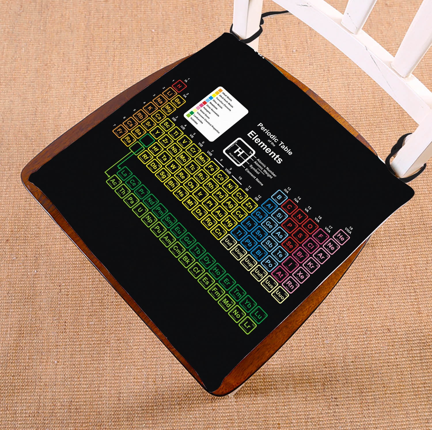 YKCG Periodic Table of Elements Back to School Seat Cushion Chair Cushion Floor Cushion Twin