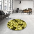thumbnail image 4 of Ahgly Company Machine Washable Indoor Rectangle Transitional Bold Yellow Area Rugs, 2' x 5', 4 of 7