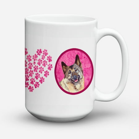 

Carolines Treasures LH9398PK-CM15 Pink Norwegian Elkhound Coffee Mug 15 oz 15 ounce multicolor