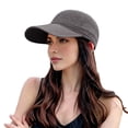 thumbnail image 4 of Women's Baseball Cap Breathable Mesh Versatile Summer Outdoor Sun Baseball Cap Wide Brim Hats for Women Gray, 4 of 4