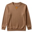 thumbnail image 4 of COMVALUE Men's Fall Crewneck Sweatshirts Patchwork Long Sleeve Corduroy Texture Casual Pullover Shirt (Brown, XXL), 4 of 9