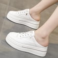 thumbnail image 7 of IEMIEMIEM Platform Mule Sneakers for Women Backless Chunky Sneakers Comfort Breathable Mesh Fashion Non-Slip Slip On Shoes White 6.5 Wide, 7 of 7
