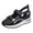 Black, variant on Womens Orthopedic Platform Wedge Walking Sandals Spring Summer Fall Comfortable Casual Leather Color Block Closed Toe Running Fashion Sneakers Beach Mary Jane Dress Shoes Black Size 9
