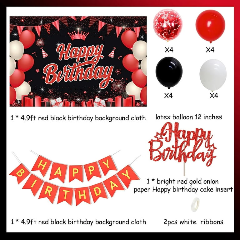 Silver & Black 14th Birthday Decorations - 40 Number Balloons &More Boy or  Girl