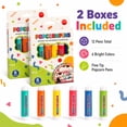 thumbnail image 2 of Popcorn Pens, 2026 New Popcorn Pens Puffy 3D Art, 6 Colors DIY Bubble Popcorn Drawing, Works On Different Surfaces, 2 of 9