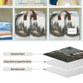 thumbnail image 4 of Yayeee Foldable Storage Basket for Shelves with Handles Waterproof Cloth Bins, Moon House, 4 of 7