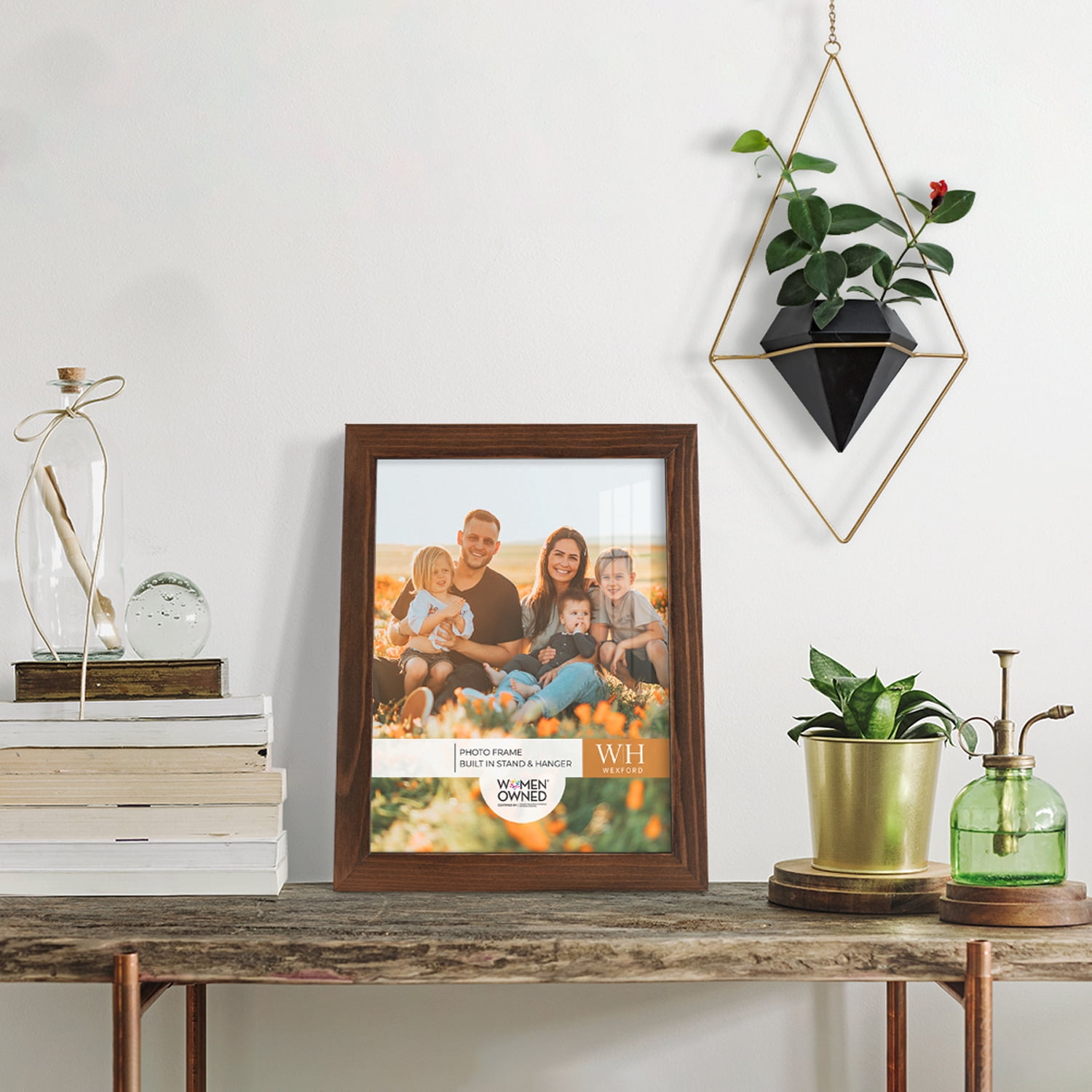 Woodgrain 8 in. x 10 in. Chestnut Picture Frame (Set of 2)