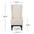 thumbnail image 3 of GDF Studio Ruple Contemporary Fabric Upholstered High Back Dining Chair, Navy Blue and Matte Black, 3 of 10