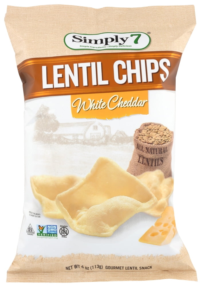 Simply 7 Lentil Chips, White Cheddar, 4 Oz.