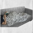 thumbnail image 5 of Whales Soft Flannel Fleece Blanket, Hand Drawn Humpback Whales Ocean Mammals Marine Creatures Wildlife Sea Aquatic, Cozy Plush for Indoor and Outdoor Use, 50" x 60", Black and White, by Ambesonne, 5 of 5