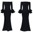 thumbnail image 2 of Off The Shoulder Mermaid Prom Dress Pleated Backless Evening Formal Ball Gown, 2 of 8