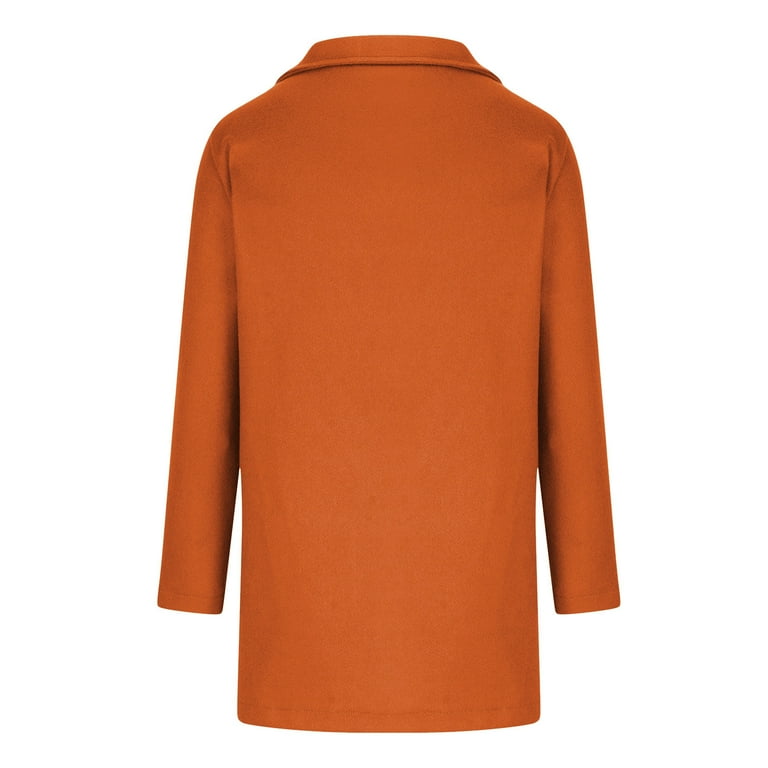 UYISJ Wool Blend Trench Coat for Women Single Breasted Business