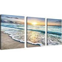 YALKIN Seaside Large Diamond Painting Kits for Adults (35.5 x 15.7 inch), 5D Diamond Art Full Round Drill DIY Embroidery Pictures Arts Paint by Number Kits for Home Wall Decor