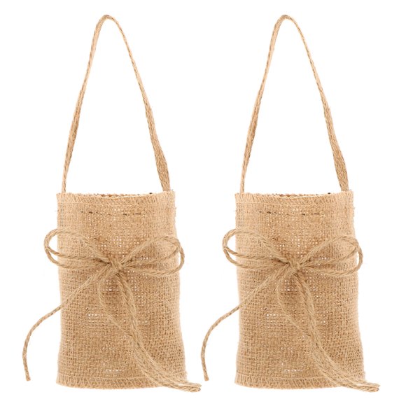 FONDOTIN Linen Wedding Baskets for Decor Assorted Color Beautiful and Practical Suitable for Various Occasions 2 Pieces