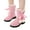 Pink, variant on Snow Boots For Girls Chunky Short Boots Solid Color Ankle Boots With Balls For Toddler Girls Winter Warm Walking Shoes Pink 27