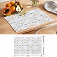 thumbnail image 6 of Blue Flowers Placemats Set of 1, Watercolor Crown Floral Vintage Abstract Non-Slip Place Mats Washable Table Mats for Kitchen Dining Table Decorations Indoor/Outdoor, 6 of 9