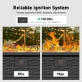 thumbnail image 2 of 43" Propane Fire Pit with Glass Rocks for Patio & Garden, Black Outdoor Gas Fire Pit Table with Lid & Lava Rocks, 2 of 8