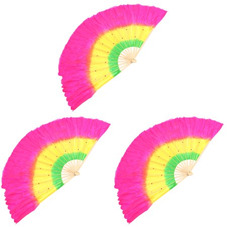 

TOYMYTOY 3pcs Colorful Dance Fan Practical Folding Fan Wear-Resistant Fan Decor Performance Hand Fan