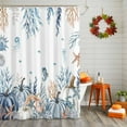 thumbnail image 3 of Shower Curtains for Bathroom-60"x72",Abstract Autumn Pumpkin Waterproof Bath Curtain Grommet Shower Curtain Set, 3 of 7