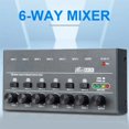 thumbnail image 4 of 4/6/8 Channels Line Mixer Ultra Low Noise TYPE-C 5V 2A Keyboards Mixer with Separate Volume Controls Bass Mixer for Sub-Mixing ,Reduced Noise, 4 of 7