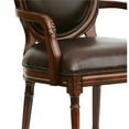 Home Square 2 Piece Bonded Leather Upholstery Accent Chair Set in Brown