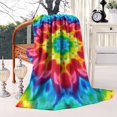 thumbnail image 2 of Colorful Tie Dye Mandala Pattern Blanket,Comfortable Soft Flannel Throw Blanket,All Season,Warm Lightweight Blankets for Sofa Bed Couch Living Room Chair,40"x50", 2 of 4