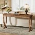 thumbnail image 6 of Tribesigns 63-Inch Solid Wood Console Table, Farmhouse Entryway Table, Long Sofa Table for Living Room, Hallway, Entrance, Foyer, Brown, 6 of 6