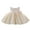 Beige, variant on Gureui Kids Baby Girls Formal Princess Dress, Solid Color Sleeveless Square Collar Big Hem One-piece Dresses