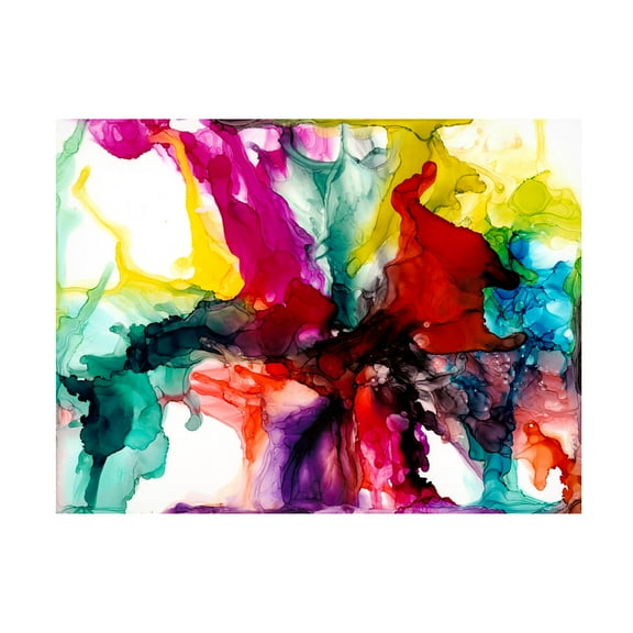 Jennifer Goldberger 'Jeweltone Prism I' Canvas Art