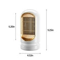 thumbnail image 2 of Heater 800/1200W, 2 Heating Settings, Intelligent Power-off Noise Reduction Processing, 45° Wide Angle, Suitable For Offices, Bedrooms And Families, 2 of 8