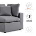 thumbnail image 3 of Modular Lounge Sectional Deep Sofa Set, Sunbrella, Grey Gray, Fabric, Modern Contemporary, Outdoor Patio Balcony Cafe Bistro Garden Furniture Hotel Hospitality, 3 of 10