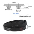 thumbnail image 2 of 240XL 037 Timing Belt 120 Teeth Rubber Geared Cogged Belt, 0.37" Width, 0.20" Pitch, 2 of 5