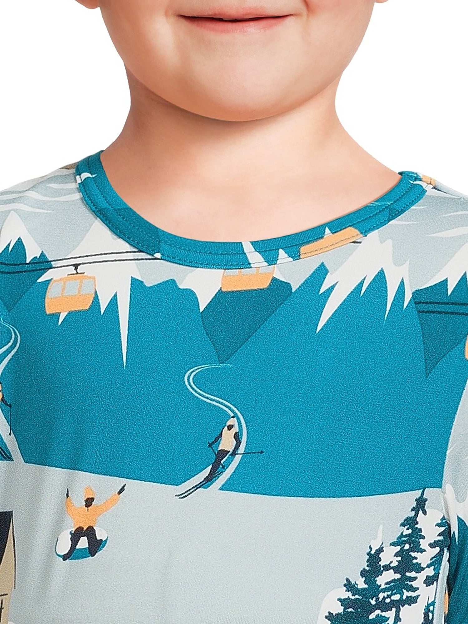 Swiss Tech Toddler Brushed Jersey Warm Thermal 2pc Set, Sizes 2T- 5T
