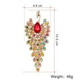 thumbnail image 2 of Creative Peacock Color Rhinestone Glass Brooch Retro Animal Fashion Corsage Clothing Accessory, 2 of 3