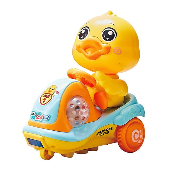 Lighting Musical Toy Cartoon Wiggling Duck Driving Stunt Car Electric
