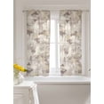 thumbnail image 3 of Abstract Brown Curtains 54 Inch Length,Sheer Curtains for Bedroom Living Room Window Retro Country Rustic Street Oil Paint Art Rod Pocket Drapes Kitchen Curtains Small Half Window 42"x54" 2 Panels, 3 of 6