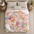 thumbnail image 5 of Whimsical Corgi Dog Pink Roses Bows Design, Playful Pet Portrait Pattern, Warm Flannel Blanket for Living Room and Reading Nook, Dog Lovers Thanksgiving Gift, Pet Lover Home Decor, 5 of 9