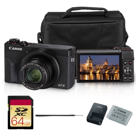Canon PowerShot G7 X Mark III Digital Camera | 20.1MP 1-Inch Sensor, 4.2x Optical Zoom, 4K UHD Video, Wi-Fi & Bluetooth | Vlogging & Travel Camera with Bag and 64GB Card