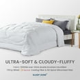 thumbnail image 5 of Sleep Zone Queen Comforter Duvet Insert, Down Alternative Reversible Comforter, Lightweight, Soft and Breathable Bedding All Season, White, 5 of 7