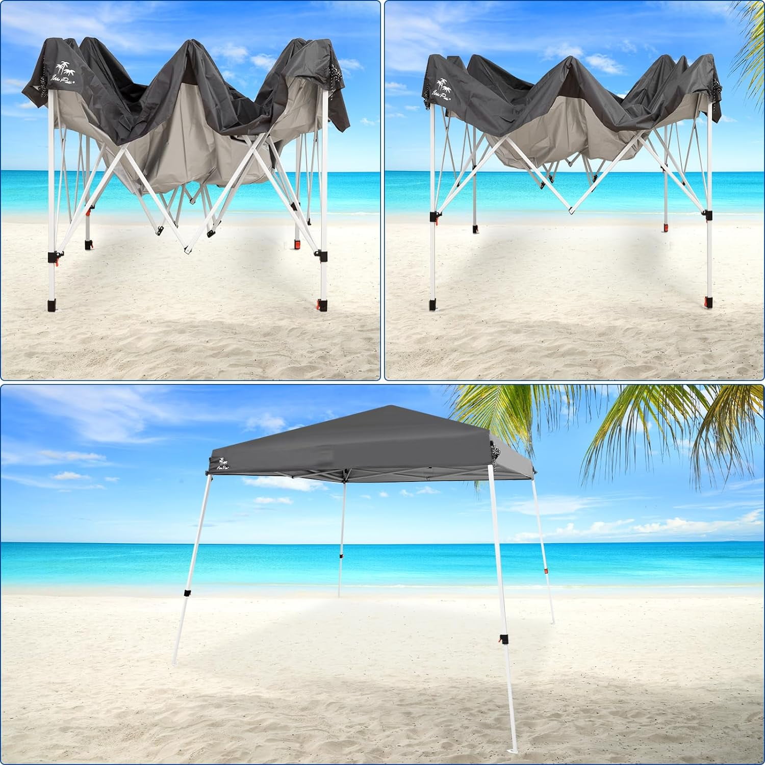 Abba Patio 10'x10' Slant Leg Outdoor Canopy, Waterproof Pop up