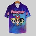 thumbnail image 3 of The Powerpuff Girls Casual Short Sleeve Shirt Lapel Collar Shirt Summer Beach Shirt 7XL, 3 of 8