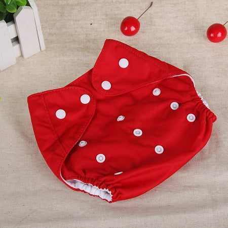 

nsendm Cloth Nappies Adjustable Washable Reusable Baby kid Baby Care Baby Journal Pregnancy And First Year Red One Size