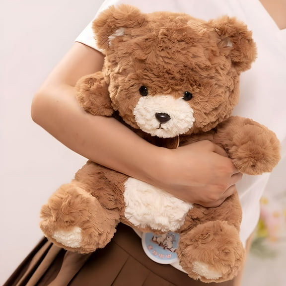 BESTSKY 18'' Teddy Bear Stuffed Animals Large Brown Bear Cuddle Plush Toy Gift for Kids Cute Little Bear Warrior Doll, Teddy Bear Plush Toy, Children'S Birthday