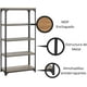thumbnail image 5 of Librero Rack Multifuncional | Estantería Alta y Estructura de Metal | 4secciones | Ideal para Recámara Sala de Estar u Oficina | Diseño Funcional | Color Nogal, 5 of 7