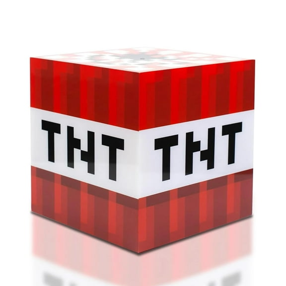Minecraft TNT Block 6 Inch USB LED Cool Night Light Cube Toy for Kids & Gamers