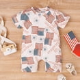 thumbnail image 2 of Icvfdpl Baby Boy Girl Outfit Short Sleeve Prints Pullover Romper Jumpsuit Clothes Lovely 0-3 Months, 2 of 6
